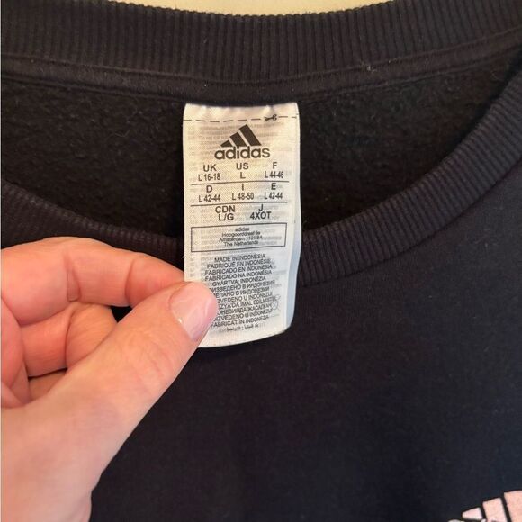 Adidas Black and Pink Stripe Sweatshirt - Picture 3 of 4